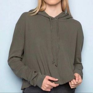 Green Brandy Melville Lennon Thermal Hoodie